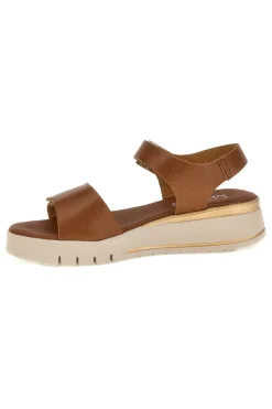 PITTARELLO FOCUS Ledersandalen mit Keil und Klettverschlussriemen 5493097 CUOIO