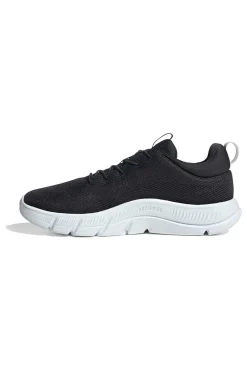Uomo ADIDAS Leichte schwarze Mesh-Sneakers mit elastischen Schnürsenkeln Cloudfoam Flex