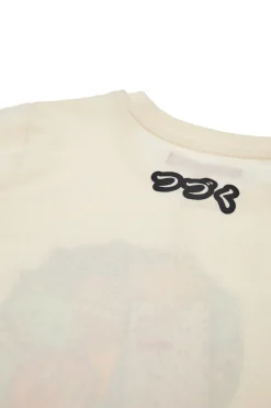 PITT KIDS Maglia Bianca a Maniche Lunghe con Stampa Colorata 0