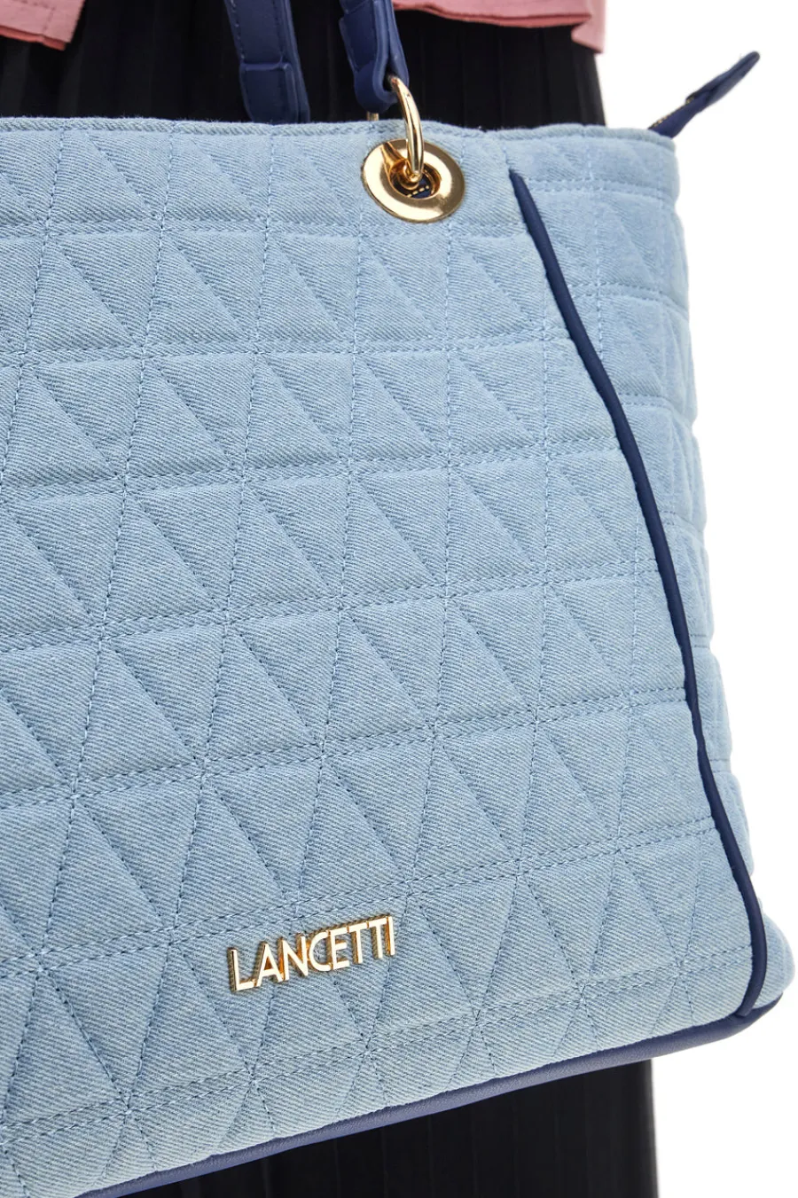 Donna LANCETTI Maxi Bag a Spalla Levasque Denim