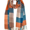 RONCATO Maxi Sciarpa Arancione e Blu 4600164