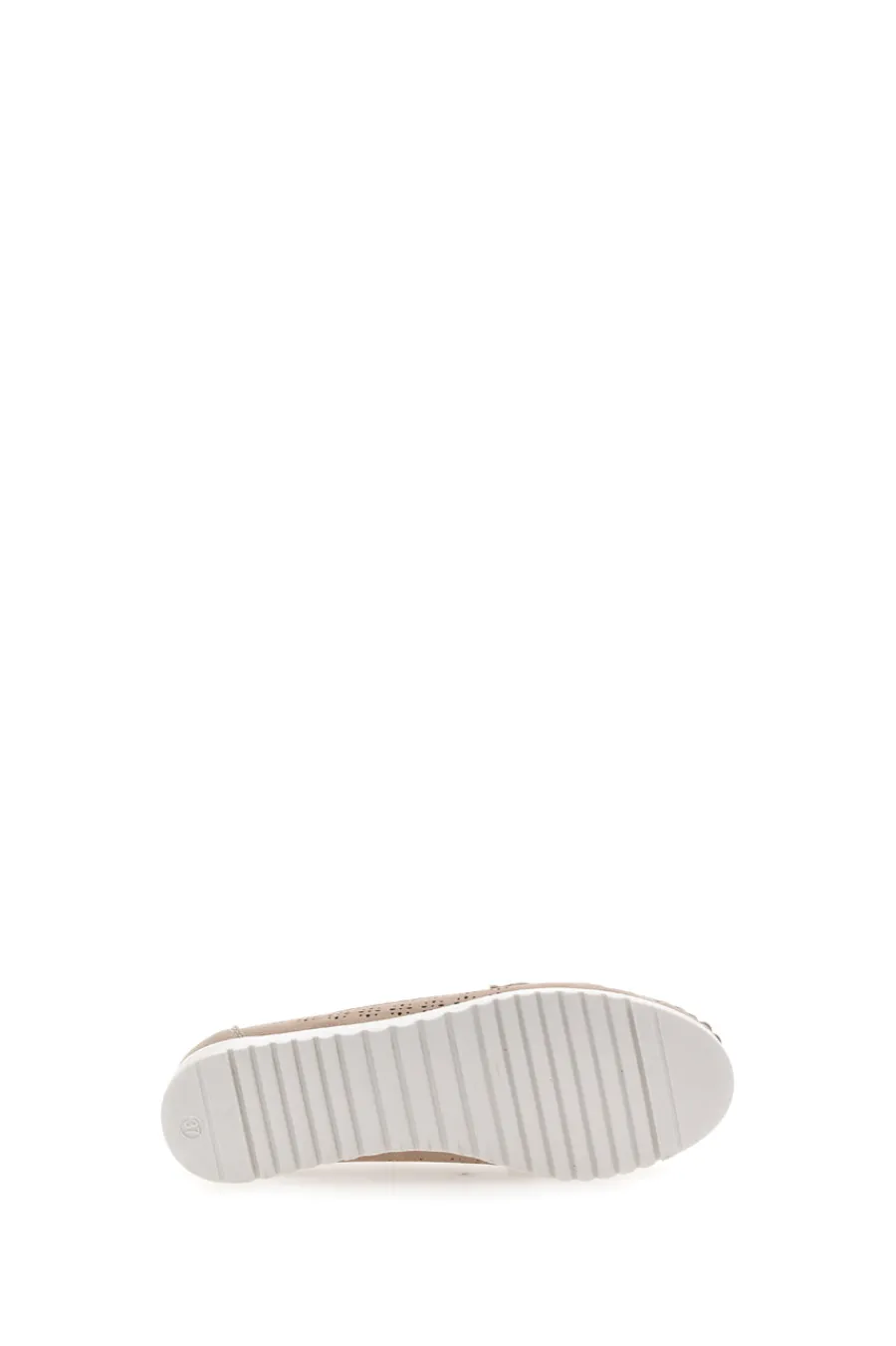 MIO TEMPO Mocassini con Tomaia Traforata e Fibbia Dorata MIN7023 BEIGE Outlet