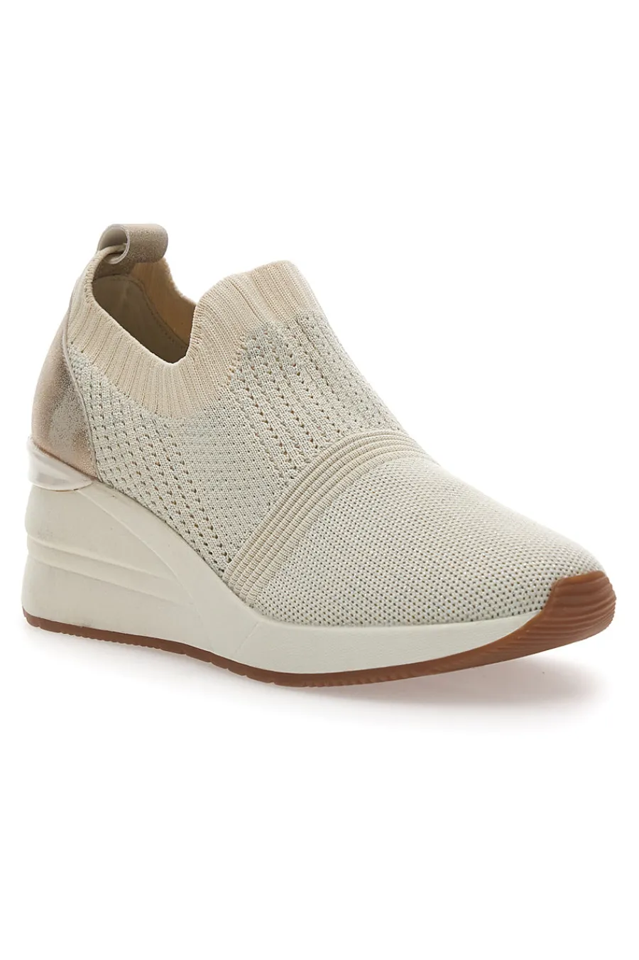 ENERGY Mocassini in Tela con Zeppa E20 BEIGE Online
