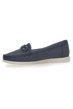 PRIMA RIGA Mocassini Blu Con Catenina 9194 NAVY New