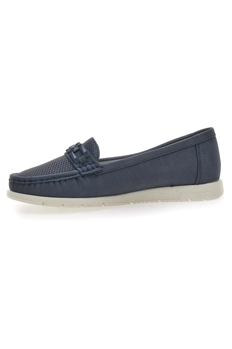 PRIMA RIGA Mocassini Blu Con Catenina 9194 NAVY New