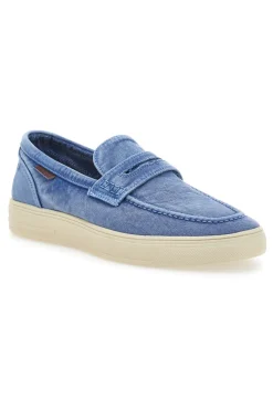 Uomo WRANGLER Mocassini Blu con tomaia in tela 20251034