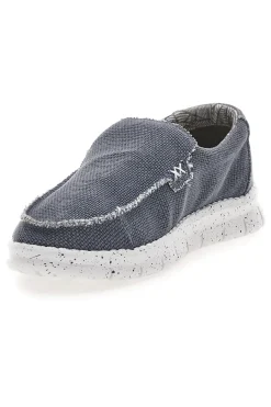 Uomo MAX DILLAN Mocassini Blu in con Suola Bianca MXM9907