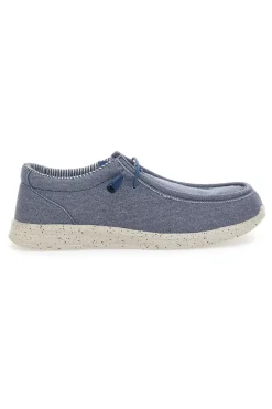 Uomo SEVENOAKS Mocassini Blu In Tessuto 1147