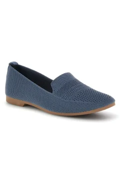 FIRST LADY Mocassini blu in tessuto traforato P674 Best
