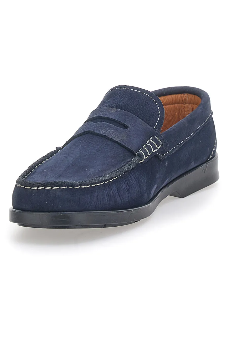 LONGFORD Mocassini Blu In Vera Pelle 102 Hot