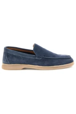 Uomo PTR Mocassini blu in vera pelle made in Italy 800