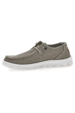 Uomo MAX DILLAN Mocassini color cemento in tessuto con lacci MELIS CVS