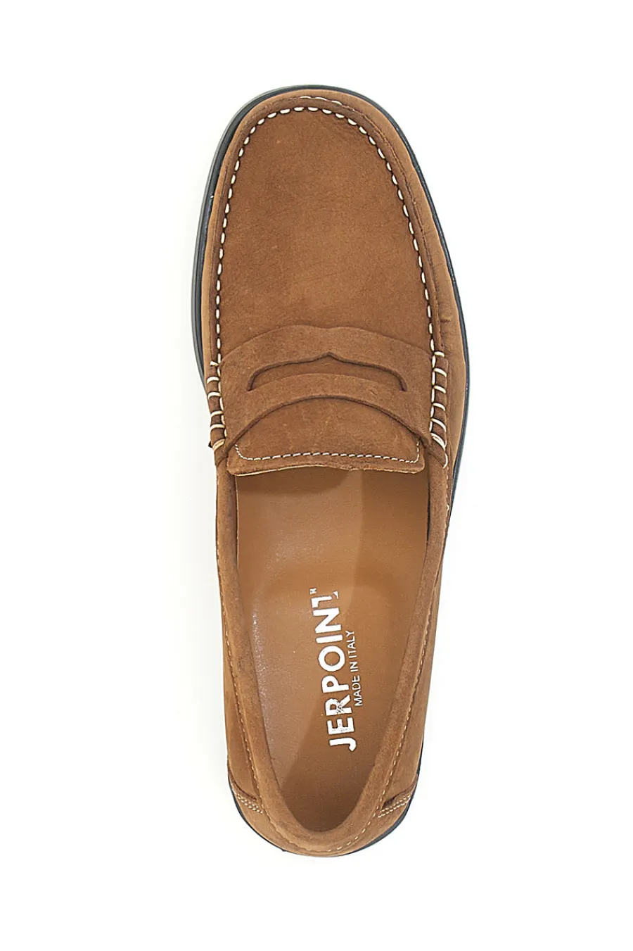 Uomo JERPOINT Mocassini con Tomaia in Pelle Nabuk Made in Italy 195