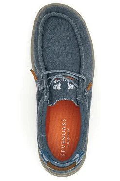 Uomo SEVENOAKS Mocassini da uomo blu in tessuto YH25073