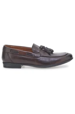 Uomo PITTARELLO Mocassini Marroni in Pelle Con Nappine Made in Italy 071