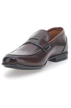 Uomo PITTARELLO Mocassini Marroni in Vera Pelle Made in Italy 70