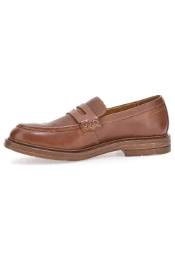 Uomo ALTEMBERG Mocassini Marroni In Vera Pelle Pittarello Active 26