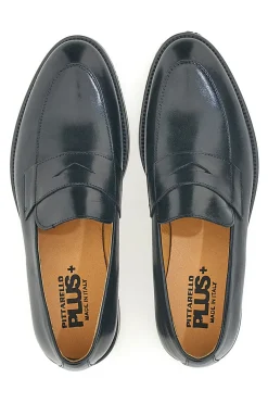 Uomo PITTARELLO PLUS Mocassini Neri Classici In Vera Pelle 366