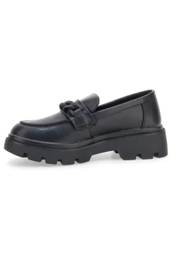 ENERGY Mocassini neri con platform e morsetto frontale 445 Hot