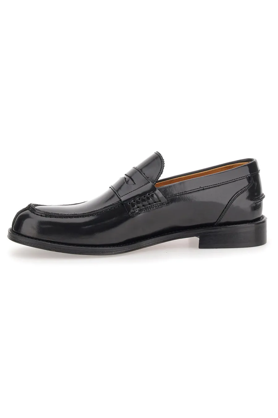 Uomo PITTARELLO PLUS Mocassini neri in pelle con finitura lucida PT02