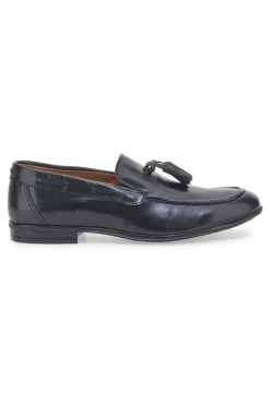 Uomo PITTARELLO Mocassini Neri in Pelle Con Nappine Made in Italy 071