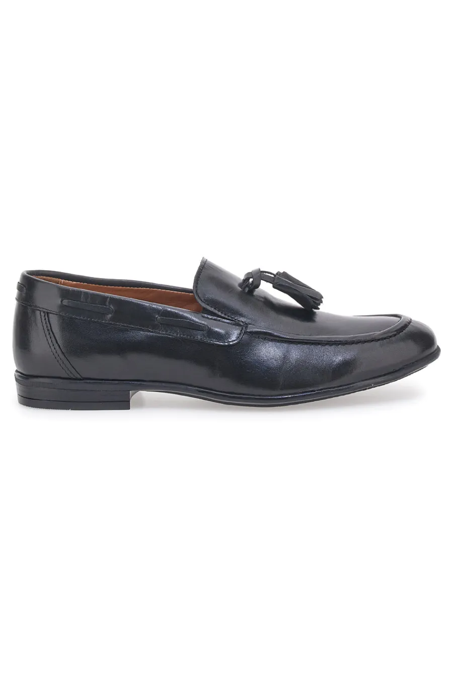 Uomo PITTARELLO Mocassini Neri in Pelle Con Nappine Made in Italy 071