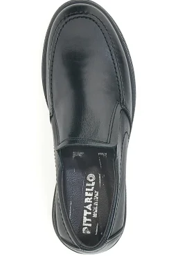 Uomo PITTARELLO Mocassini Neri In Vera Pelle Made In Italy 21300