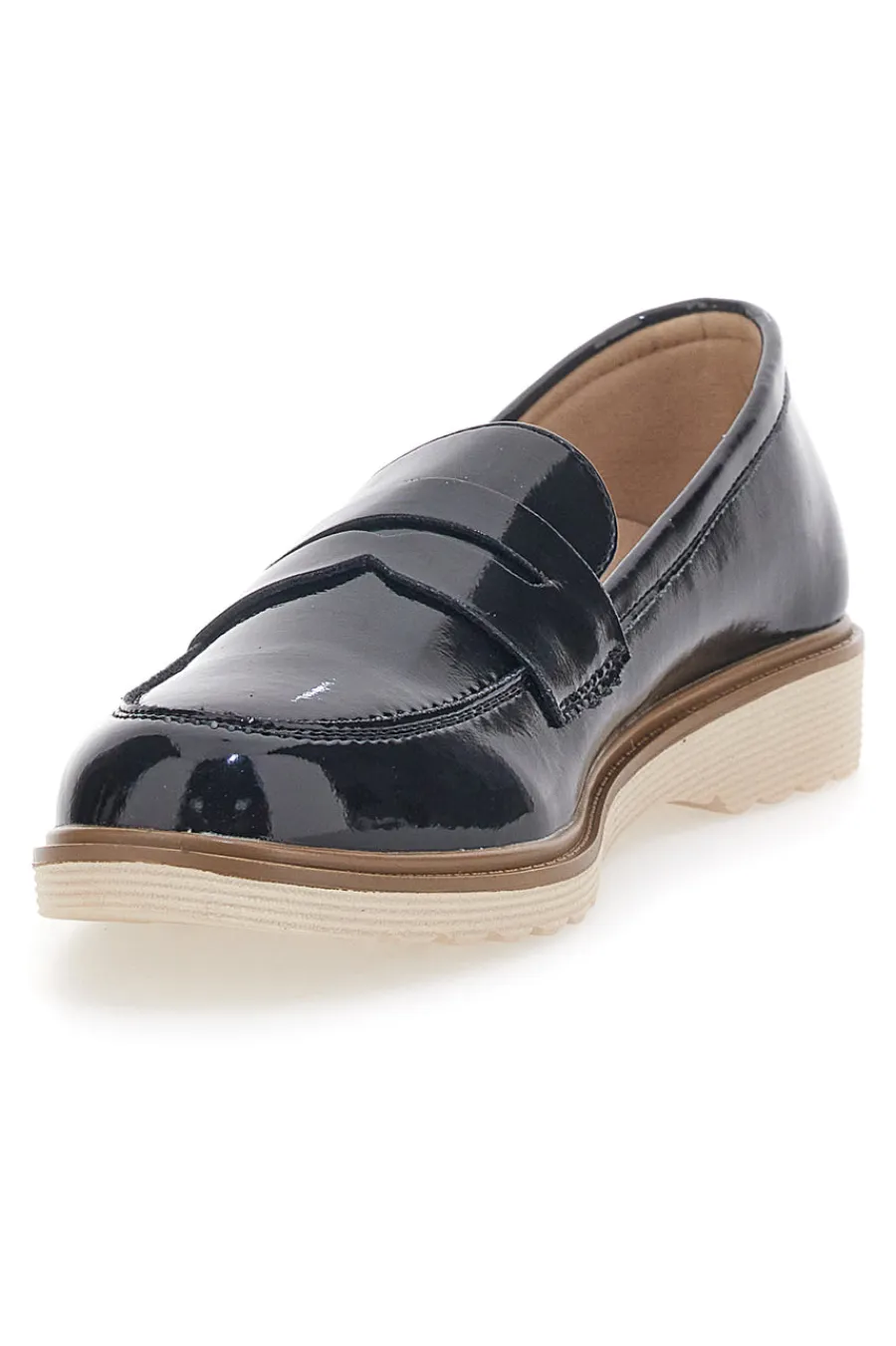 LE HAVRE PARIS Mocassini Neri in Vernice 526819 NERO Best