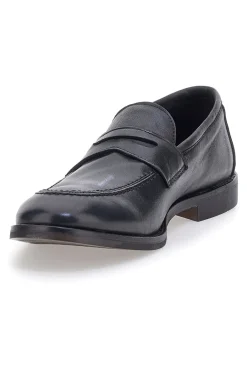 Uomo PITTARELLO PLUS Mocassini neri pelle made in italy 56