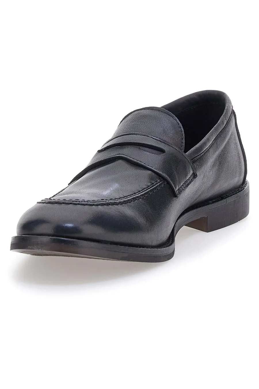 Uomo PITTARELLO PLUS Mocassini neri pelle made in italy 56