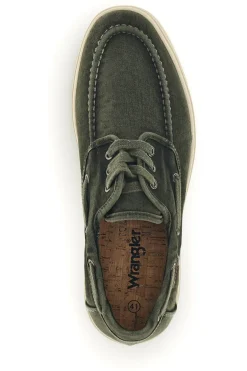 Uomo WRANGLER Mocassini verde in tessuto 20261037C