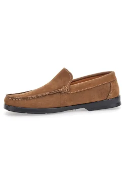 Uomo LONGFORD Mocassino Classico in Vera Pelle Avana 101