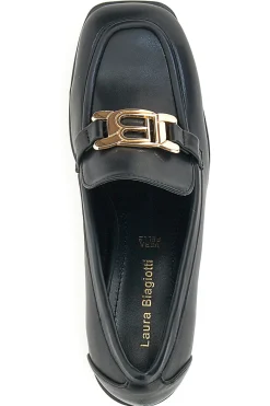 LAURA BIAGIOTTI Mocassino con Tacco 8227 Nero SCHWARZ Sale