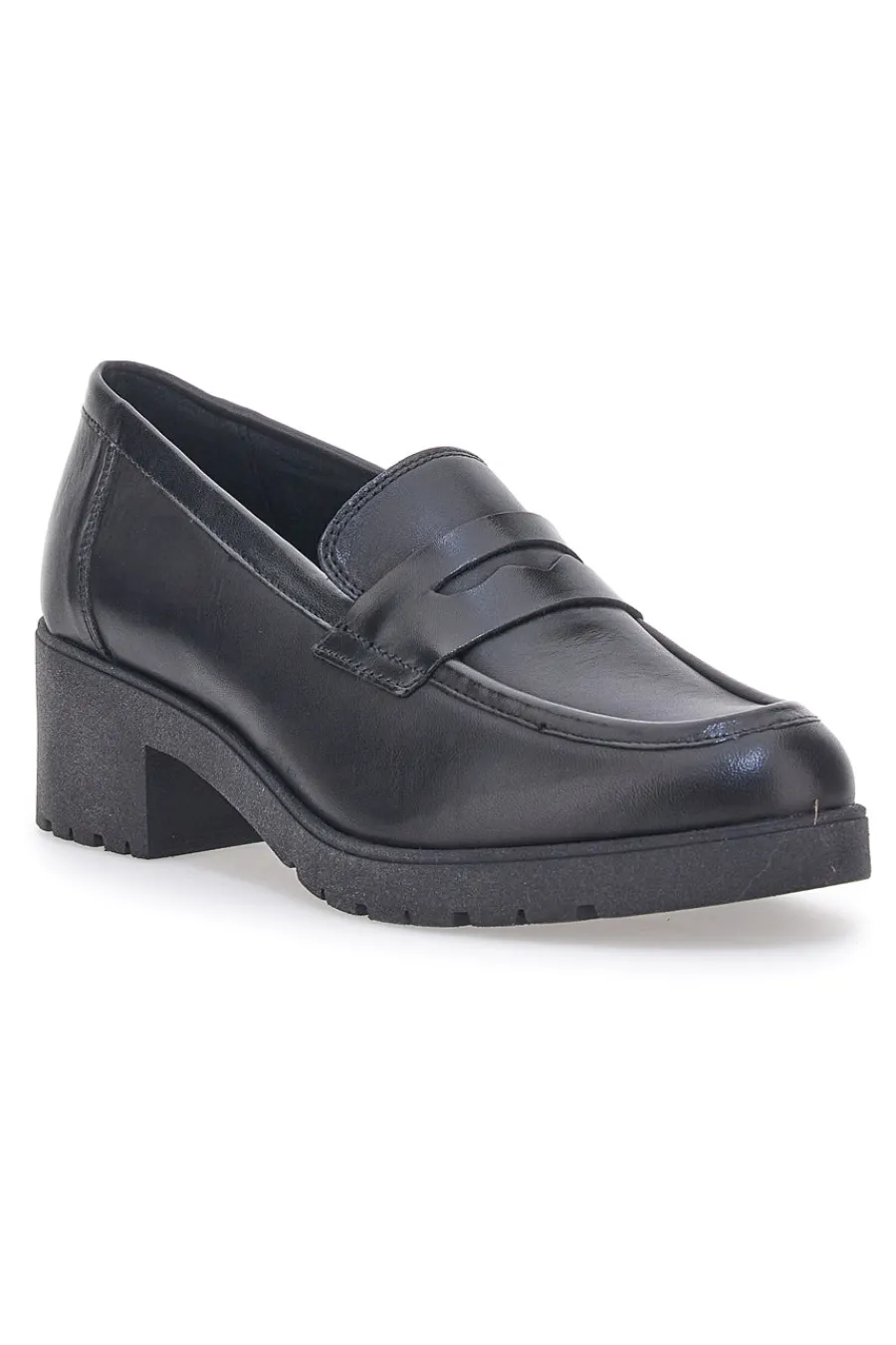 PITTARELLO GLAM Mocassino in Pelle Nera 85035 Clearance