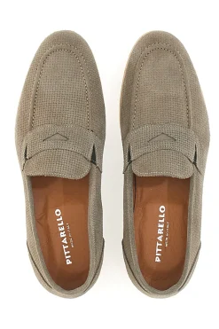Uomo PITTARELLO Mocassino in Pelle Scamosciata Beige 1131