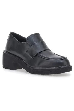 GALIA Mocassino Nero con Tacco 2200115 Online