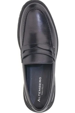 Uomo ALTEMBERG Mocassino Nero Vera Pelle 23111