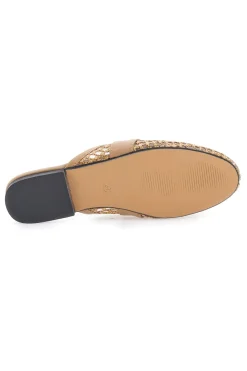 LE HAVRE PARIS Mule beige con morsetto dorato LLY27 KHAKI Online