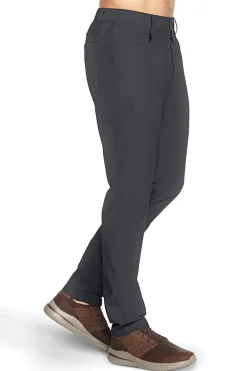 Uomo SKECHERS Pantaloni antracite a 5 tasche con zip PT108