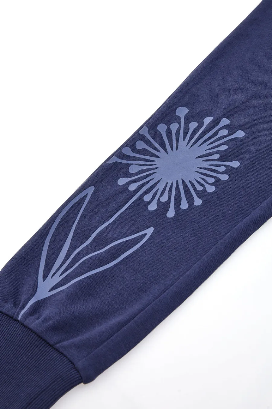 PITT KIDS Pantaloni Tuta Blu con Fiore Stampato PT-G-FP-05057