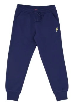 PITT KIDS Pantaloni Tuta Blu con Logo Giallo PT-B-FP-05030