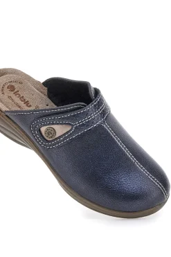 INBLU Pantofola blu anatomica con cuciture a vista 80LY BLUE Outlet