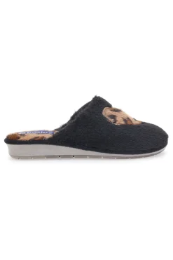 Donna INBLU Pantofole Animalier Nere 100 LB