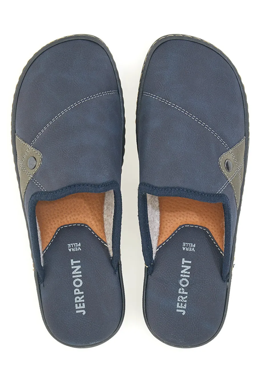Uomo JERPOINT Pantofole blu con dettagli fango e suola comfort NR35AR