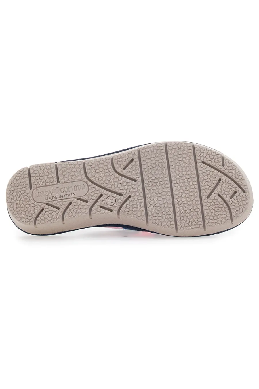 Donna LINEA COMODA Pantofole Blu con Punta Aperta 7227
