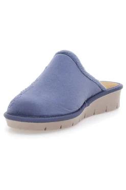 Donna BEEGO Pantofole blu con ricamo 7306