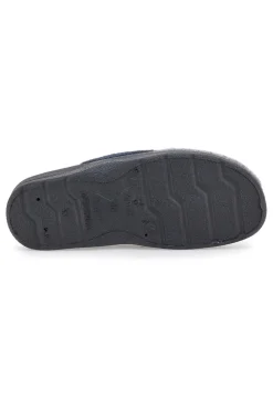 Uomo MR CHEF Pantofole blue grigie in vera pelle BIO UP 653