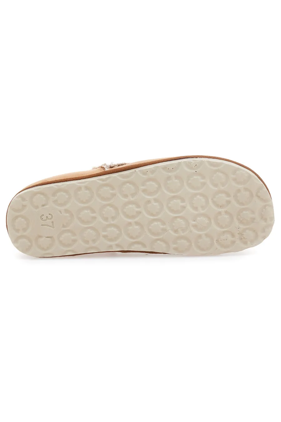 Donna INBLU Pantofole Camel con plantare estraibile e pelliccia CS