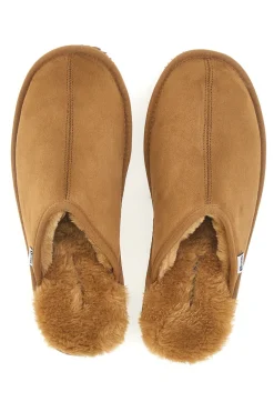 Uomo SUPERGA Pantofole color cuoio con interno in pelo e suola antiscivolo S64U876