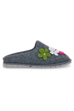 Donna DOLCE VITA Pantofole Grigie con Fiori 045